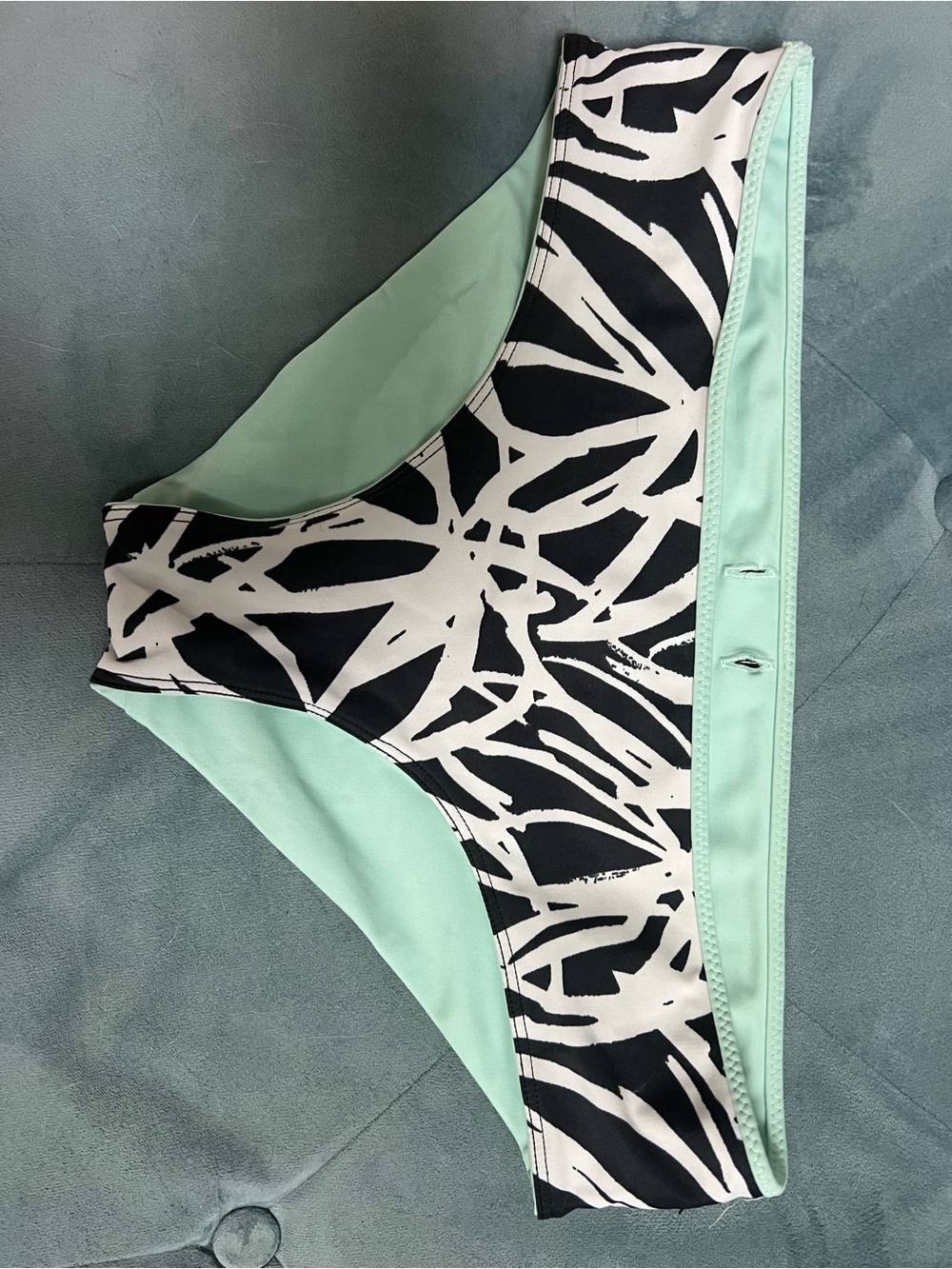 lululemon athletica Mint and Black Abstract Bikini Bottoms